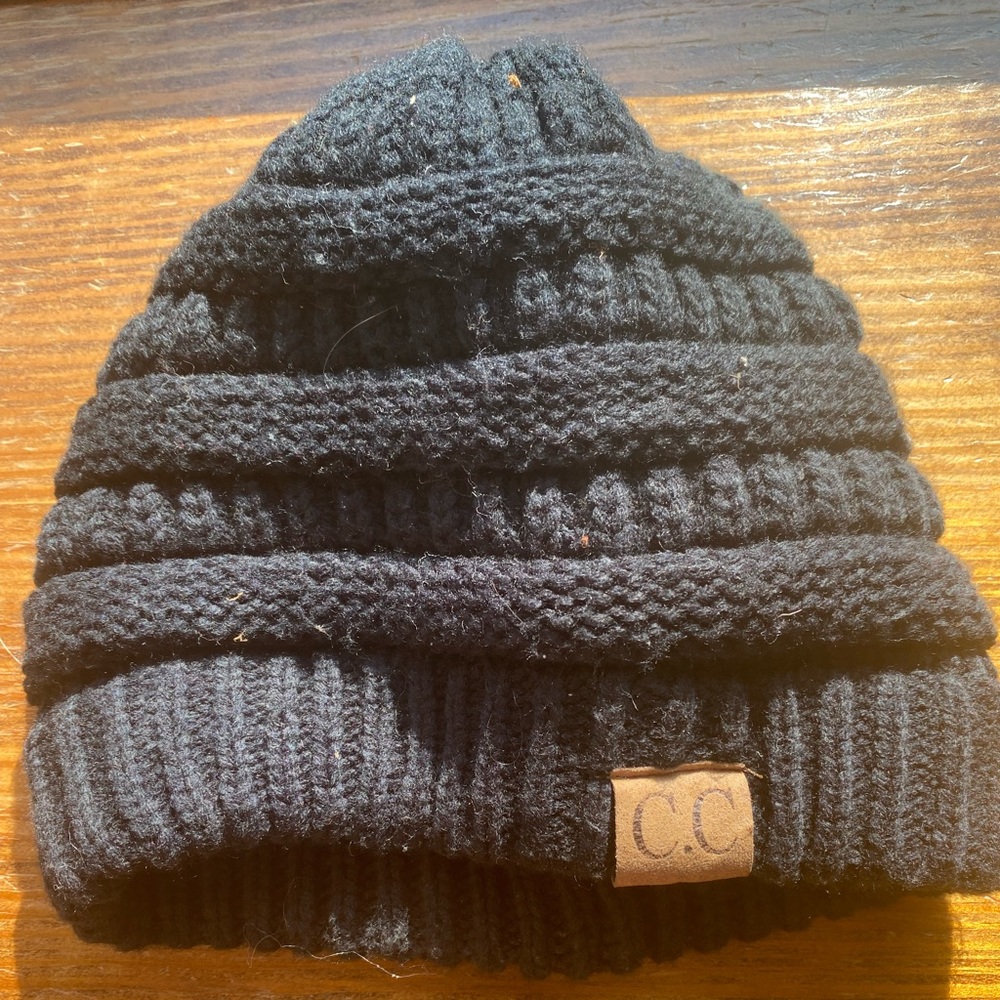 Black beanie hat